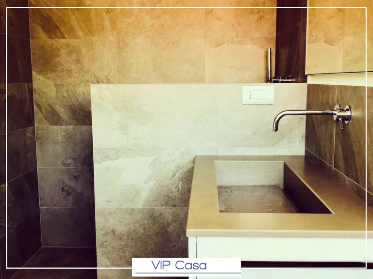 The phases of a renovation of a bathroom